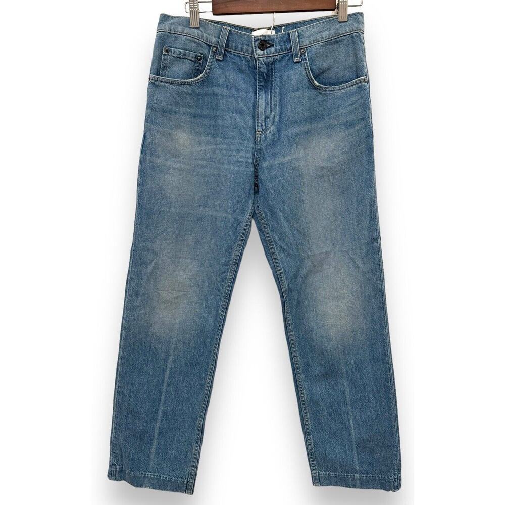 ASKK NY Cotton Denim High Rise Wide Leg Ankle Jean Med Wash Womens Sz 25 31x29